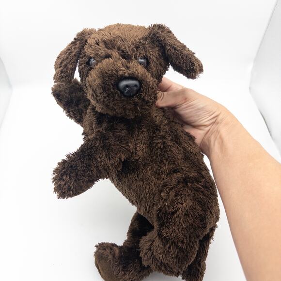 TySilk Classic 2001 Nuzzle Laying Puppy Dog Chocolate Brown Lab Plush 12" - Picture 8 of 8